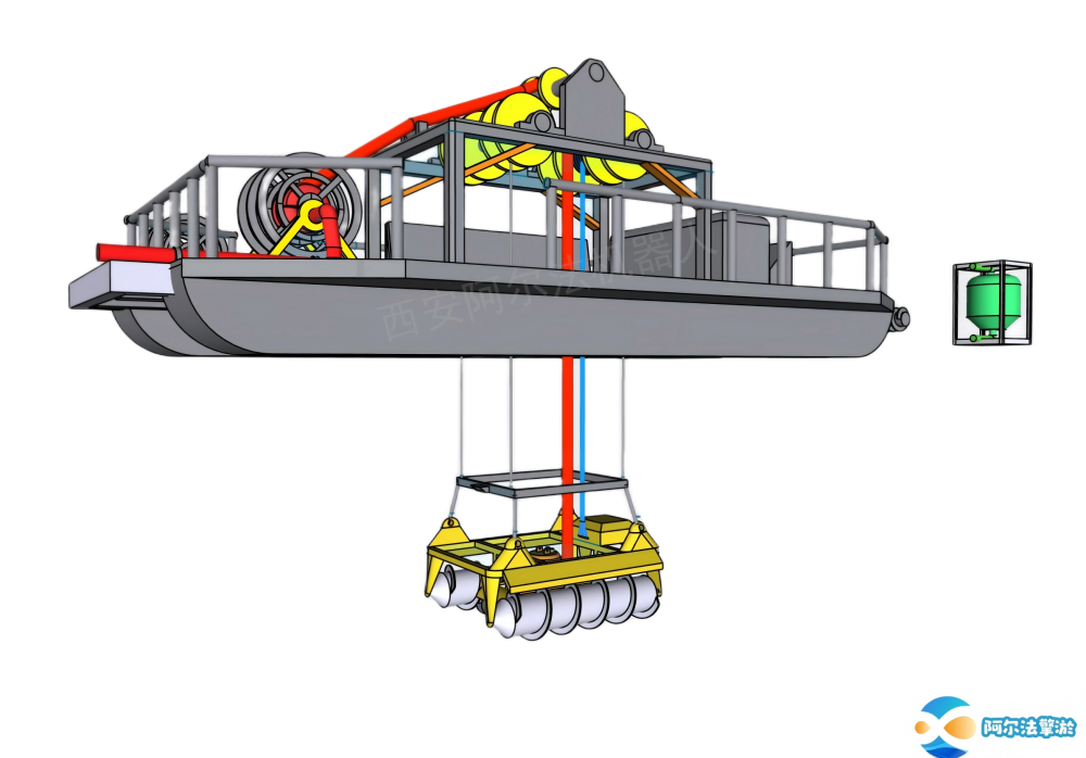 Deep water thick mud/suspended dredging equipment robot